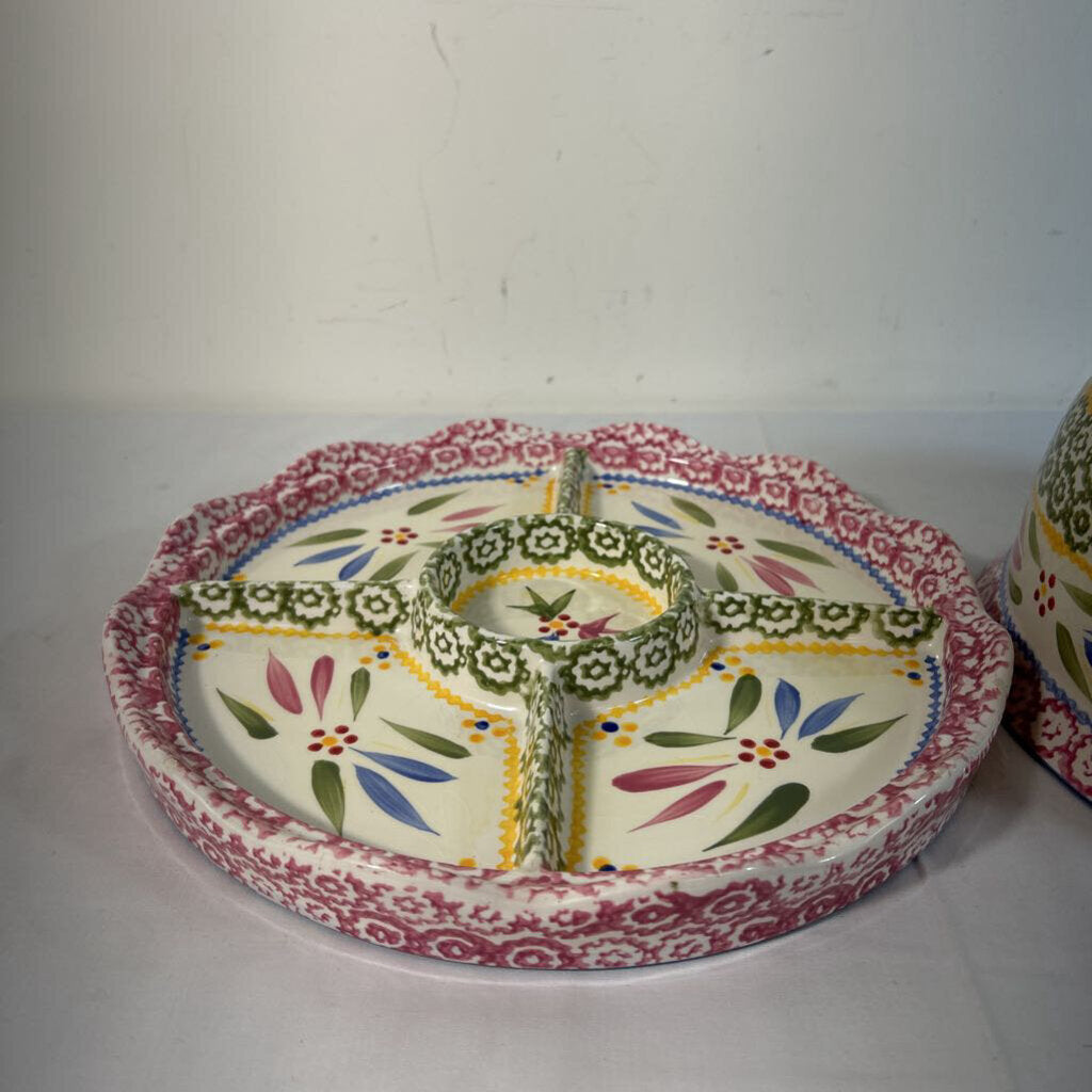 2 PC COVERED DIVIDED PLATE