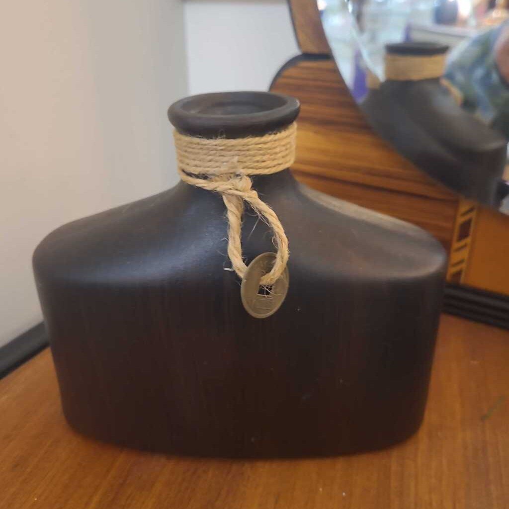 Wood Look Ceramic Vase