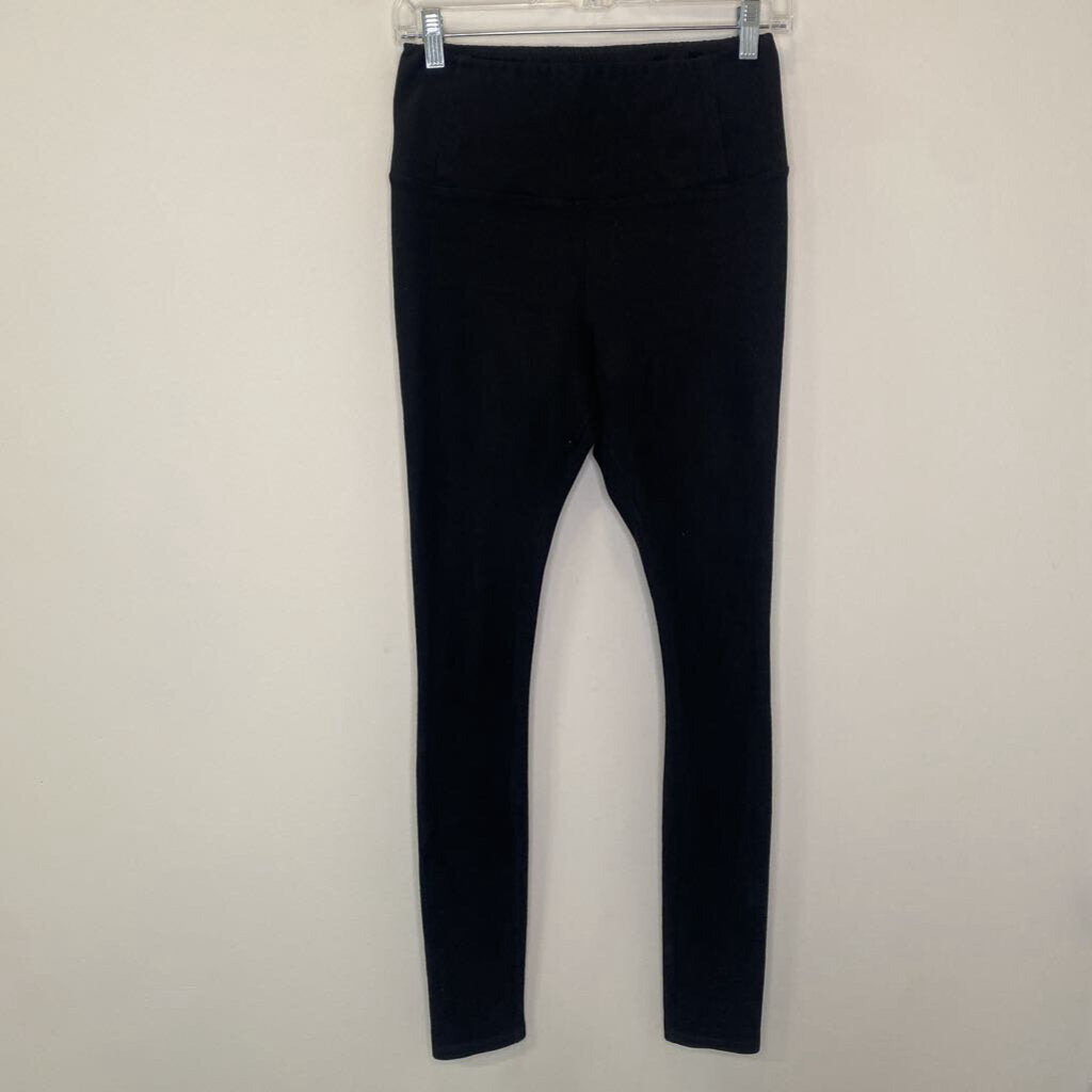 WILFRED FREE - BLACK FAUX SUEDE LEGGINGS