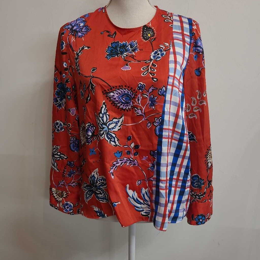 RED & BLUE BLOUSE