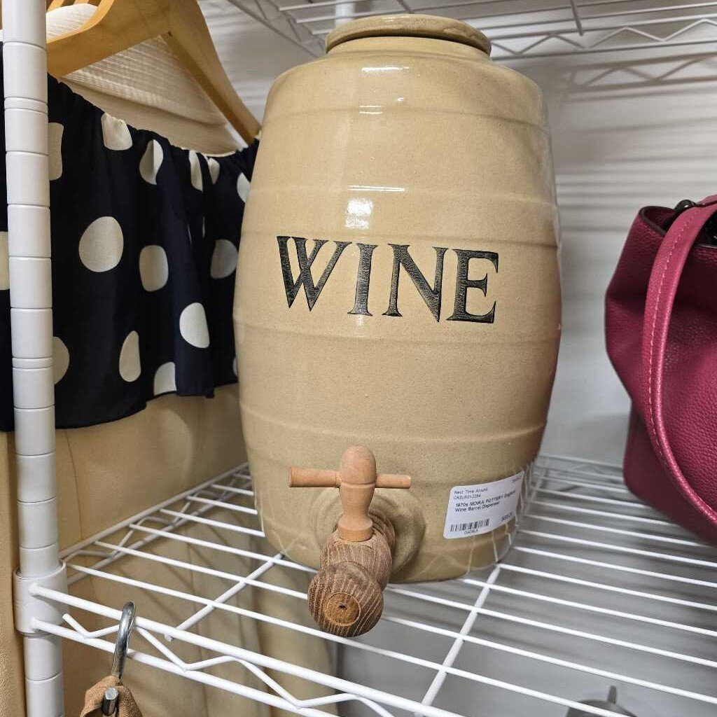 1970s MOIRA POTTERY England Wine Barrel Dispenser