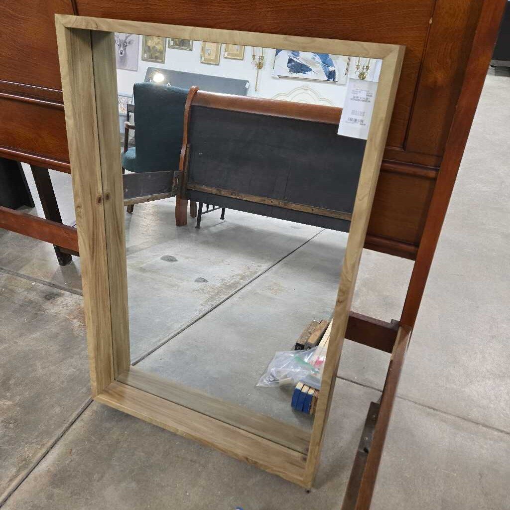 36.25" X 24.25" WOODEN MIRROR