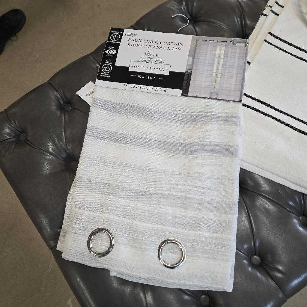 38" X 84" FAUX LINEN CURTAIN
