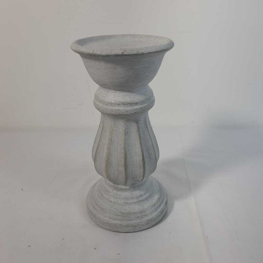 GREY CERAMIC CANDLE HOLDER