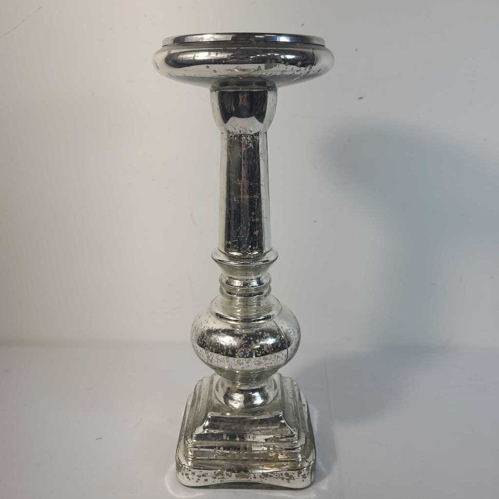 MERCURY GLASS CANDLE HOLDER