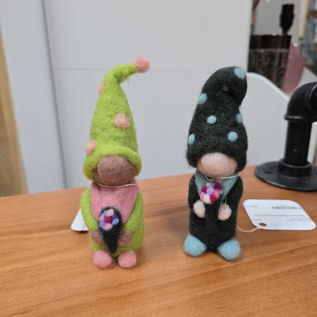 Handmade Felted Gnome Decor