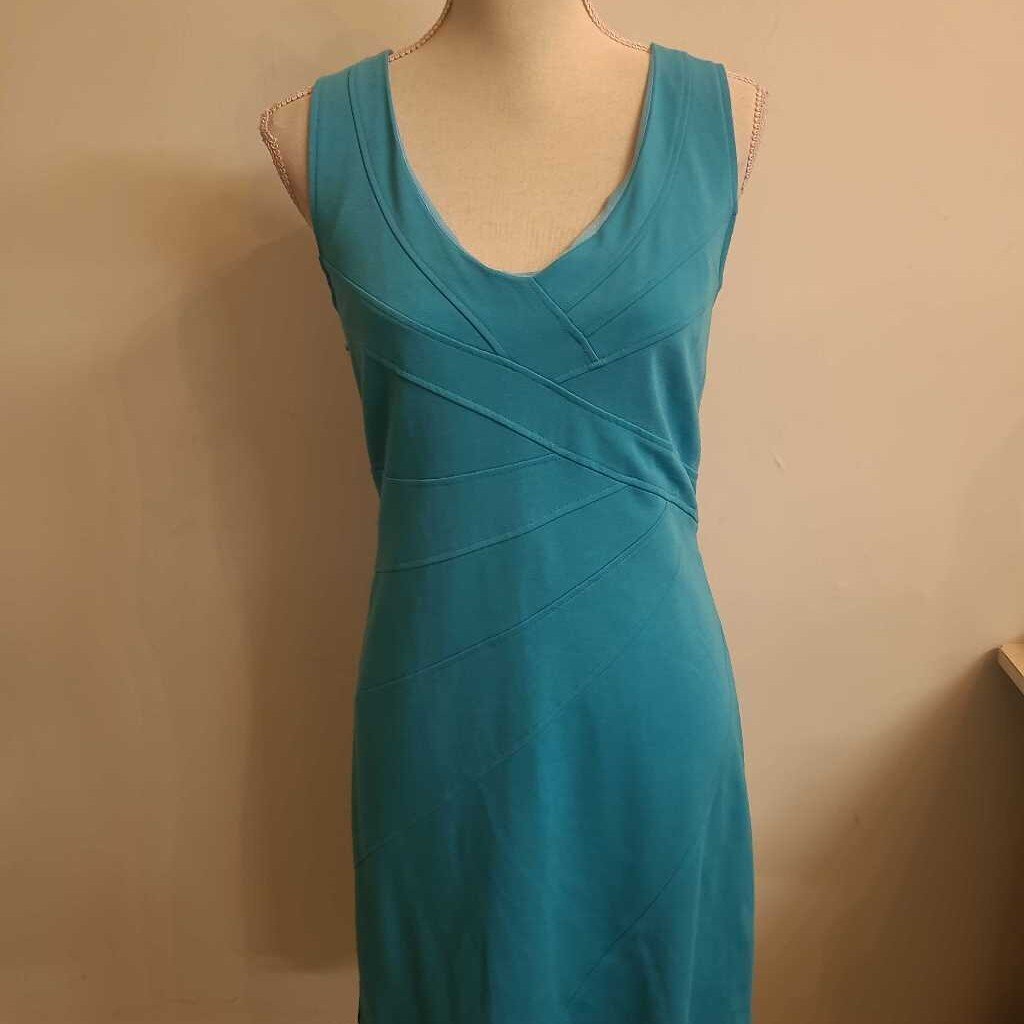 BLUE FITTED DRESS