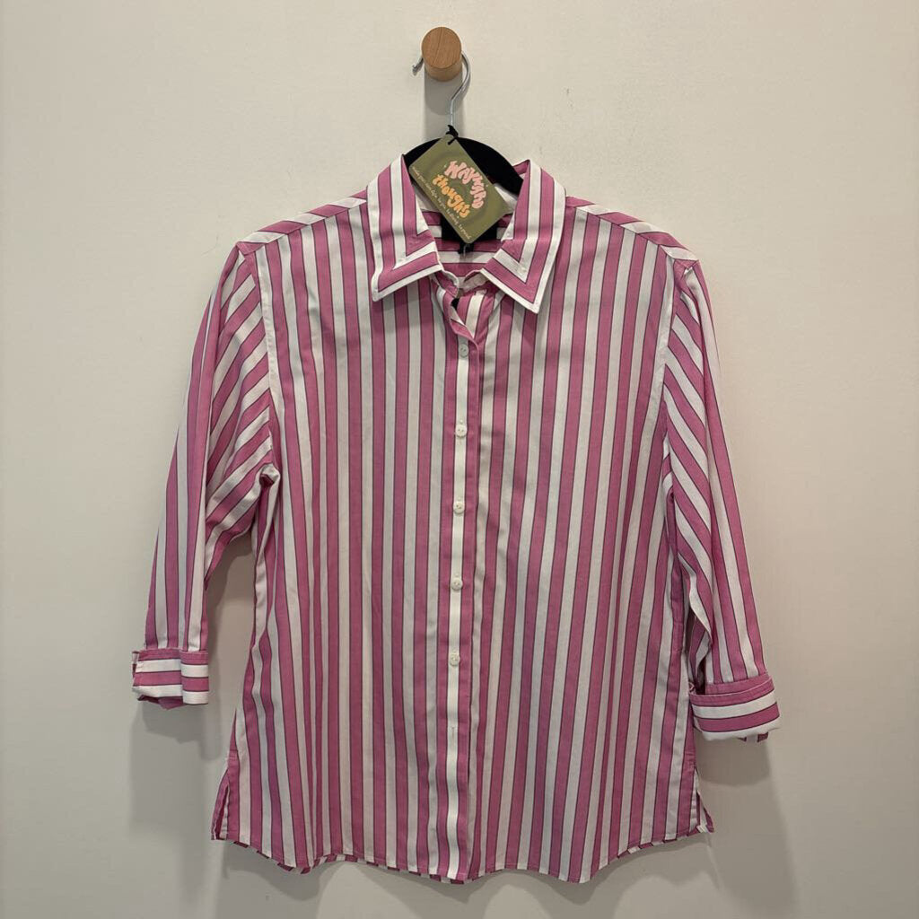 FOXCROFT STRIPED BUTTON DOWN SHIRT