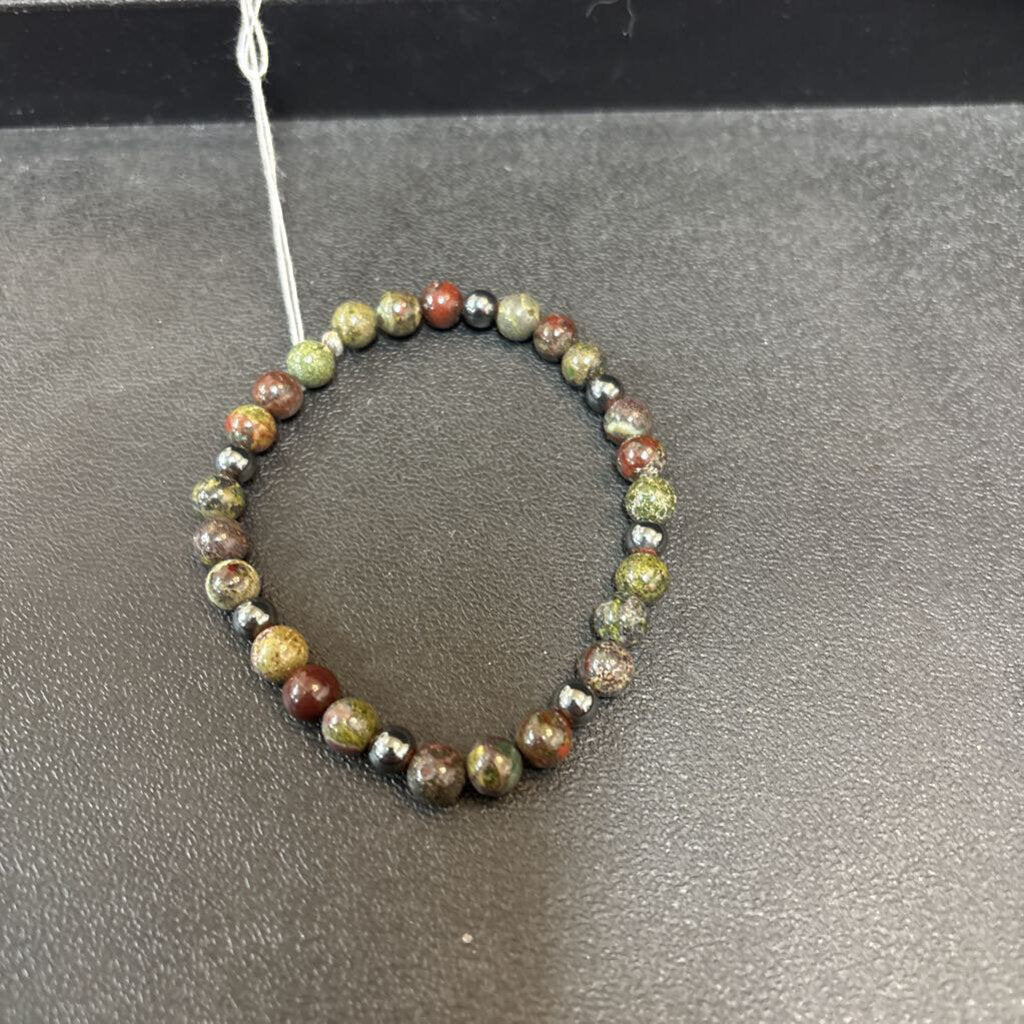 Dragon Bloodstone with Hematite Beads