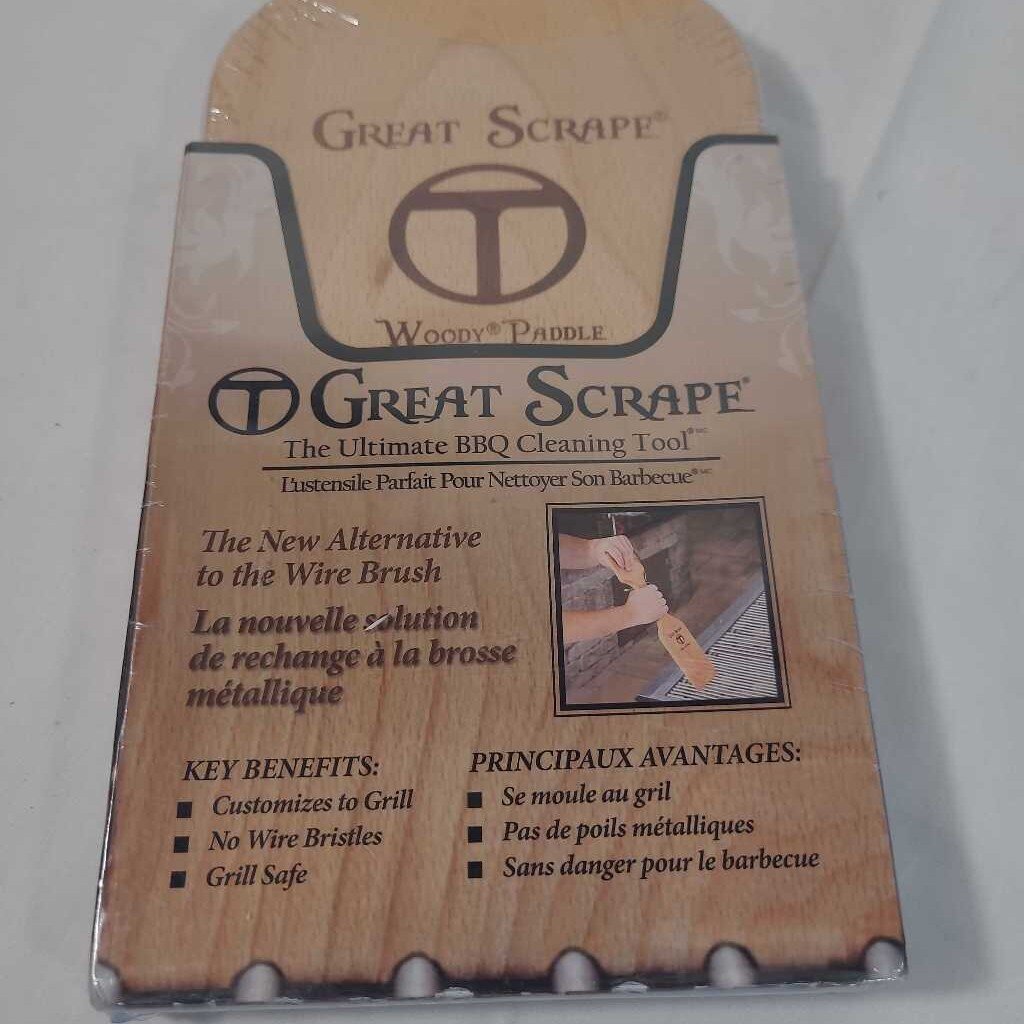 THE GREAT SCRAPE WOOD BBQ TOOL