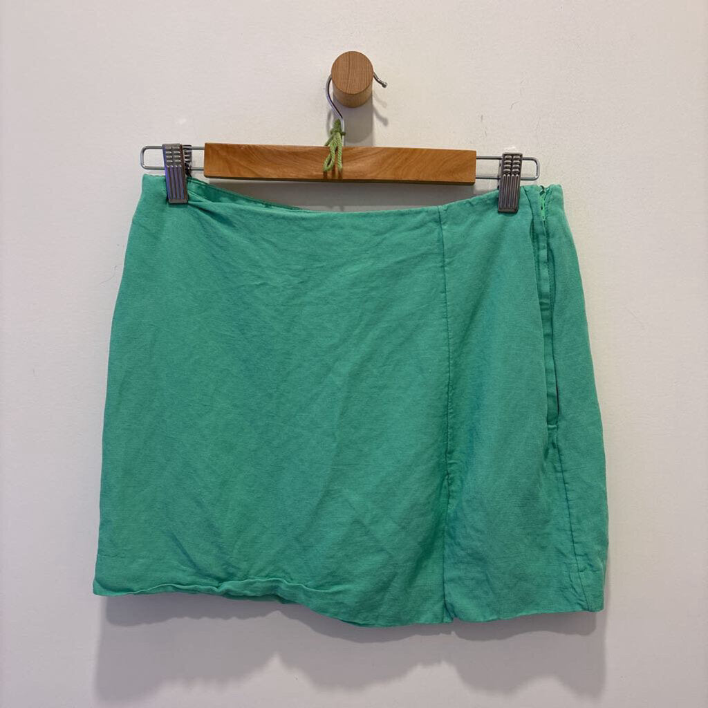 HM GREEN LINEN SKIRT