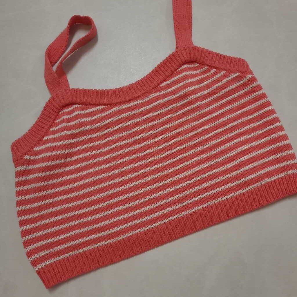 KNIT CROPPED TANK WITH STRIPES