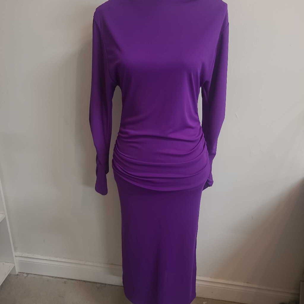 PURPLE FITTED DRESS