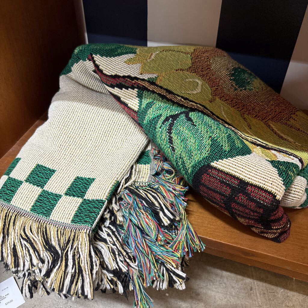 VINTAGE SUNFLOWER THROW BLANKET