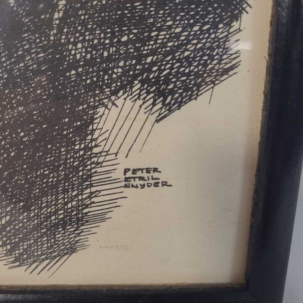PETER ETRIL SNYDER~ MENNONITE FEMALE SKETCHE