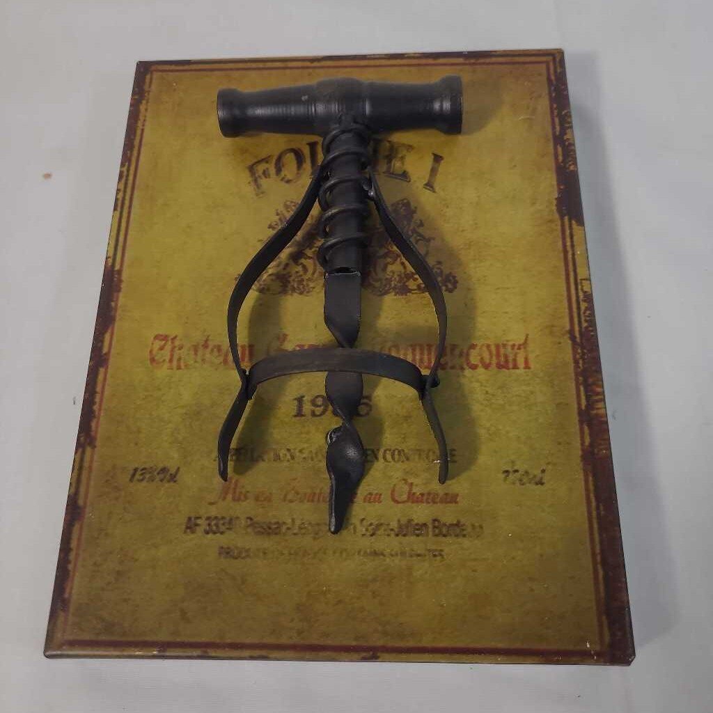 CORKSCREW TIN WALL ART