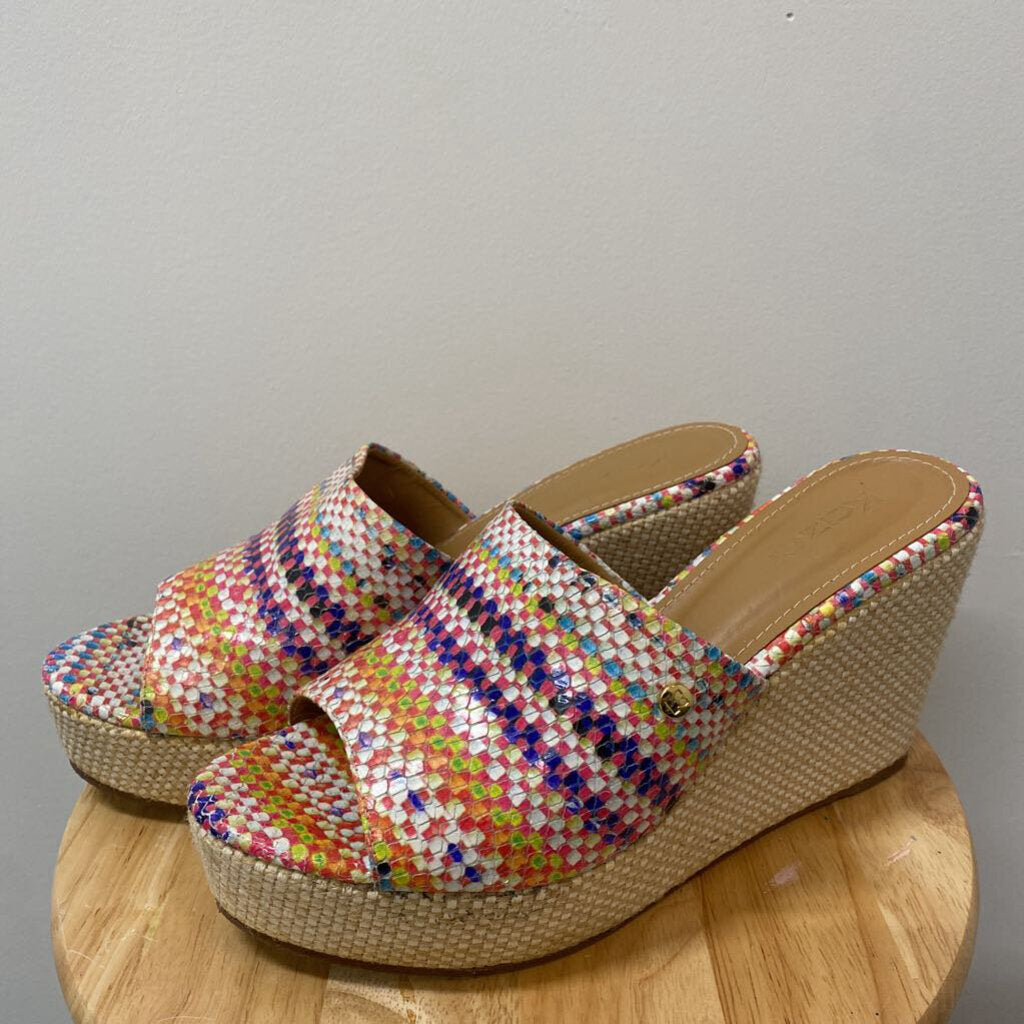 KAZAR - MULTI-COLOURED "WOVEN" WEDGES
