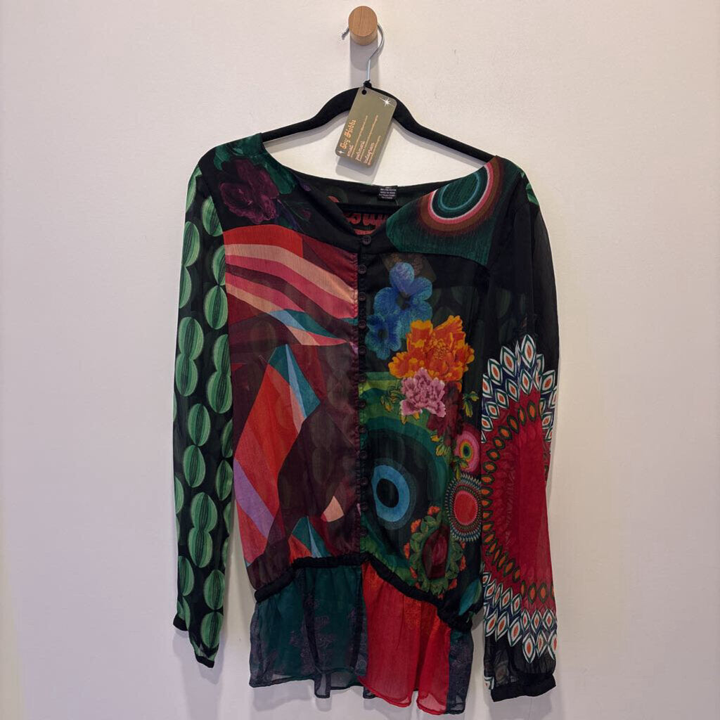 DESIGUAL - SHEER TUNIC TOP