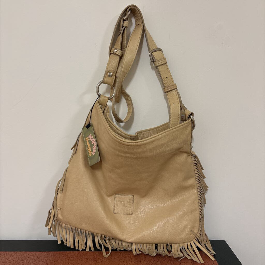 INNUE - CREAM FRINGE PURSE - MADE IN ITALY