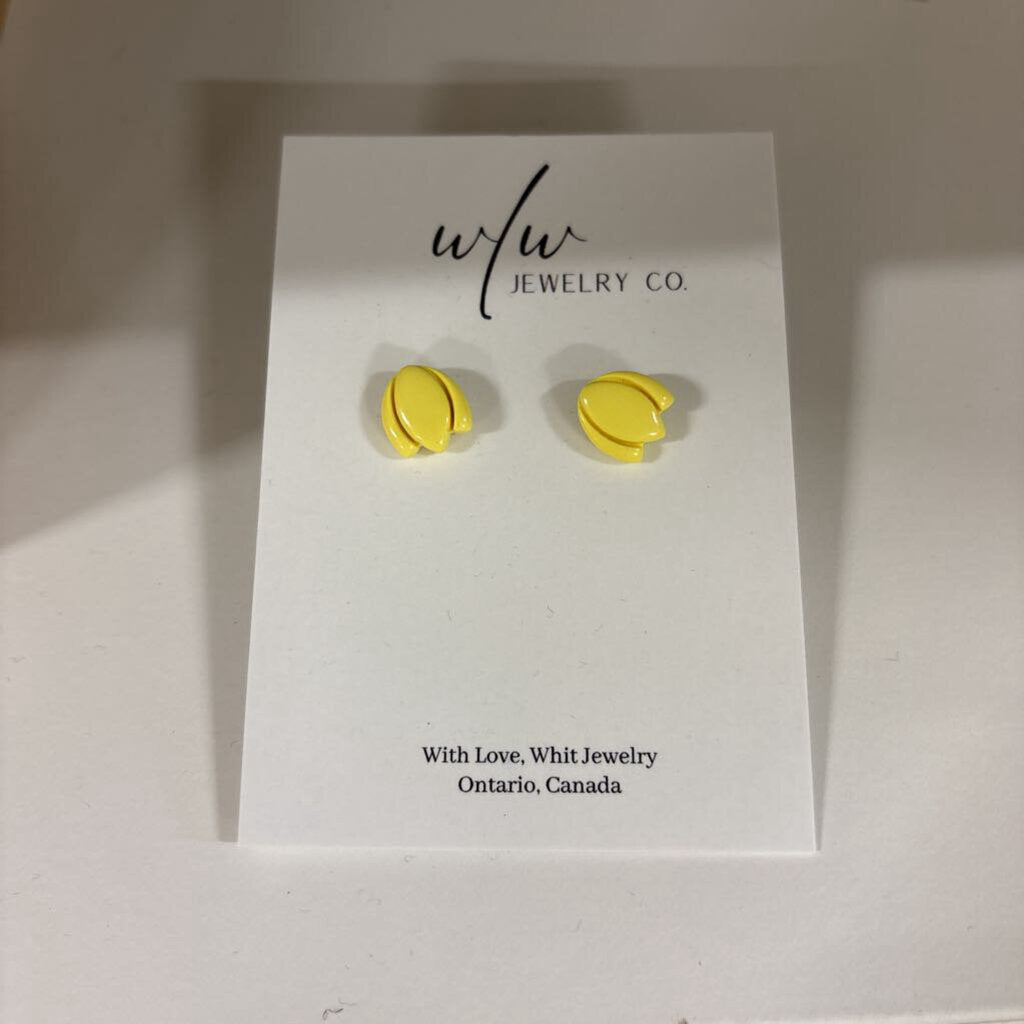 TULIP STUDS - YELLOW