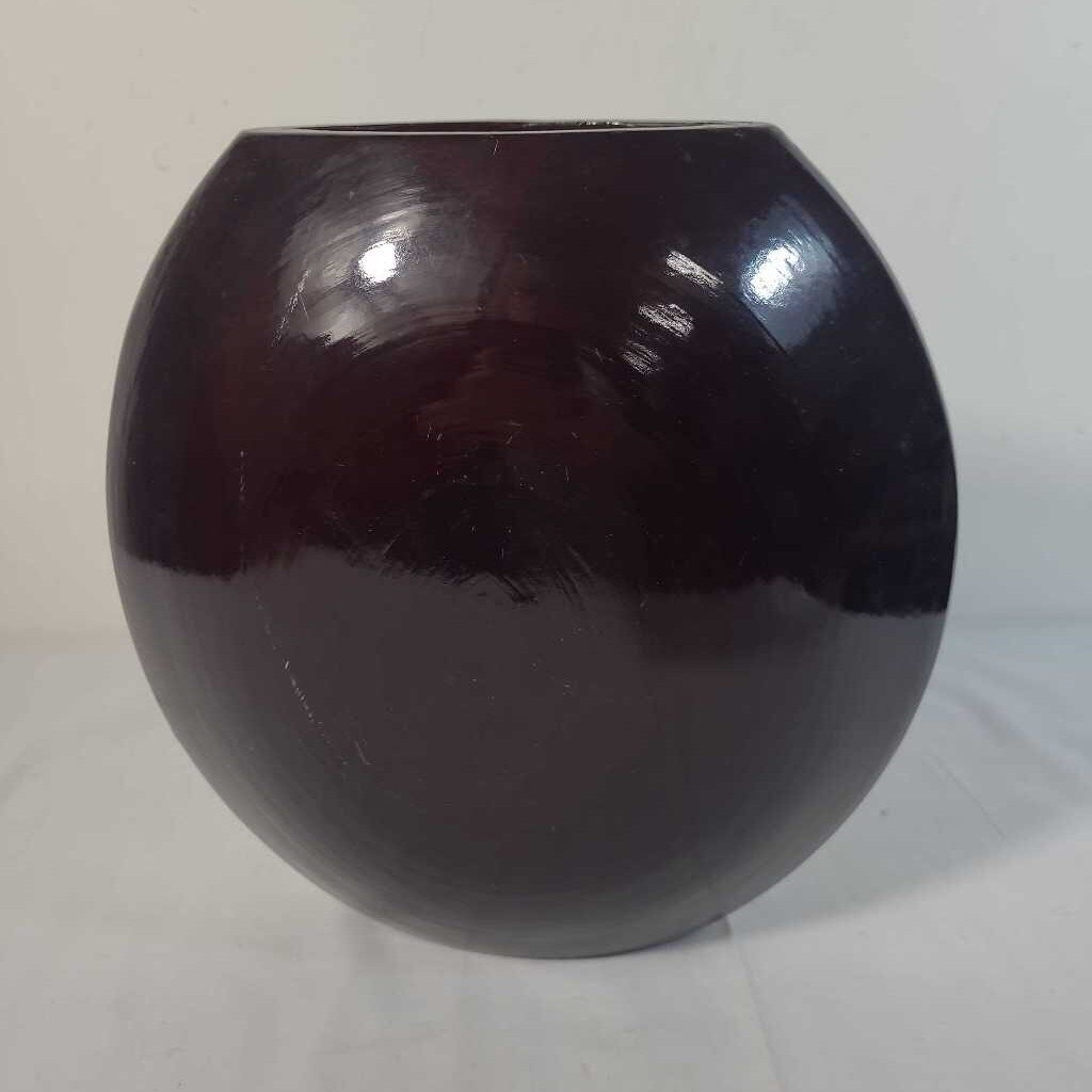 ROUND WOOD VASE