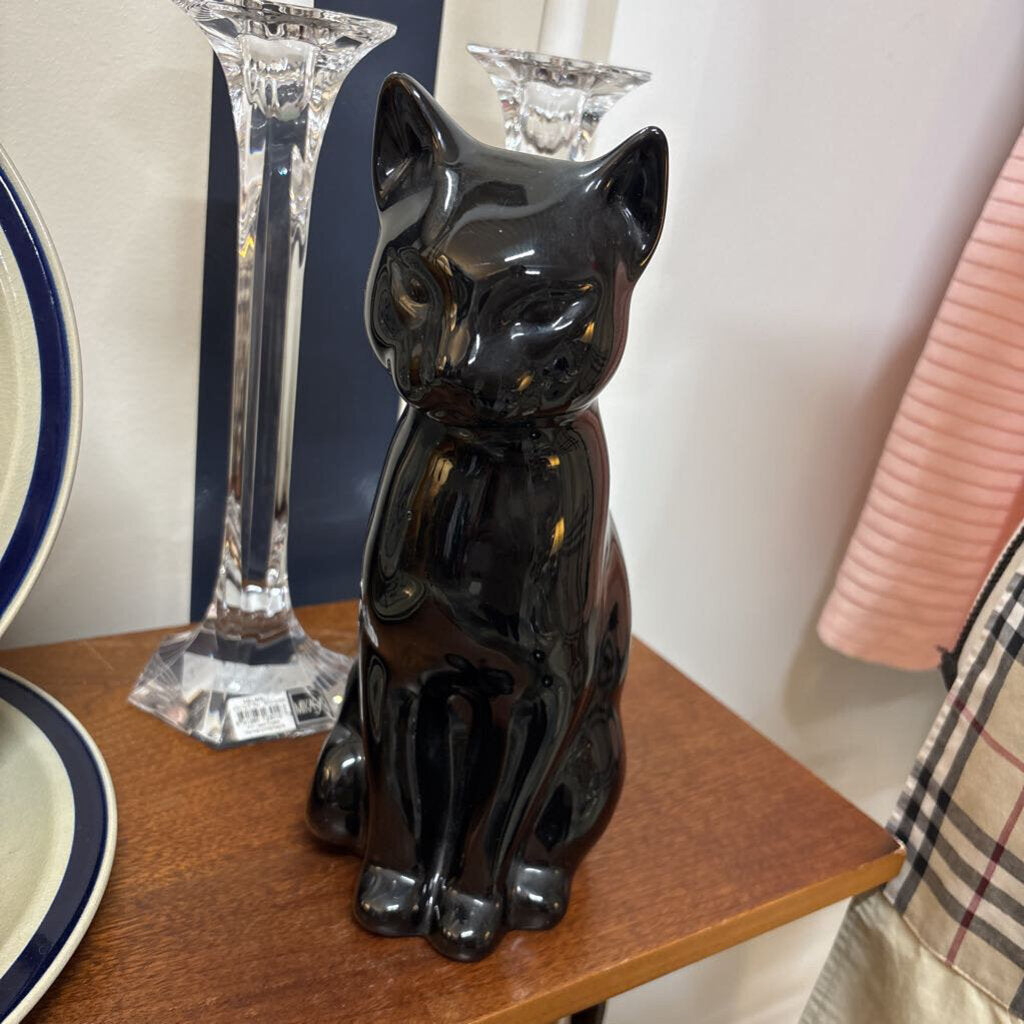 VINTAGE IKEA BLACK CERAMIC CAT