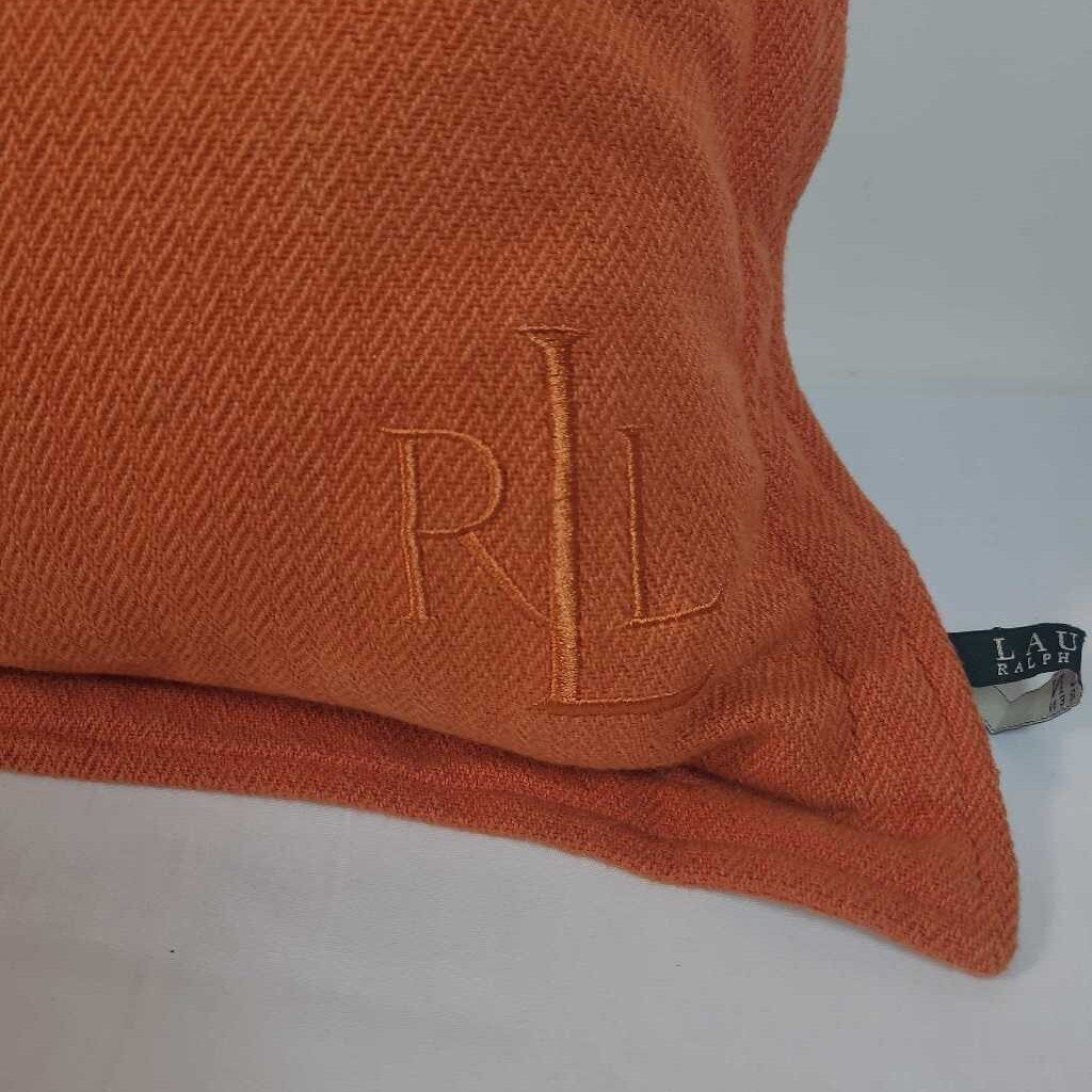 BURNT ORANGE LUMBAR RAULPH LAUREN DOWNFILLED PILLOW