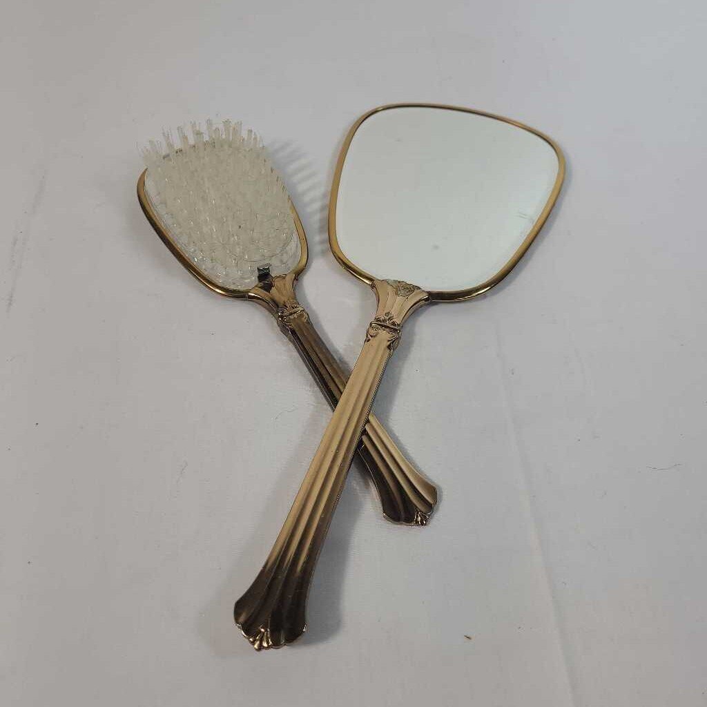 VTG MIRROR & BRUSH SET