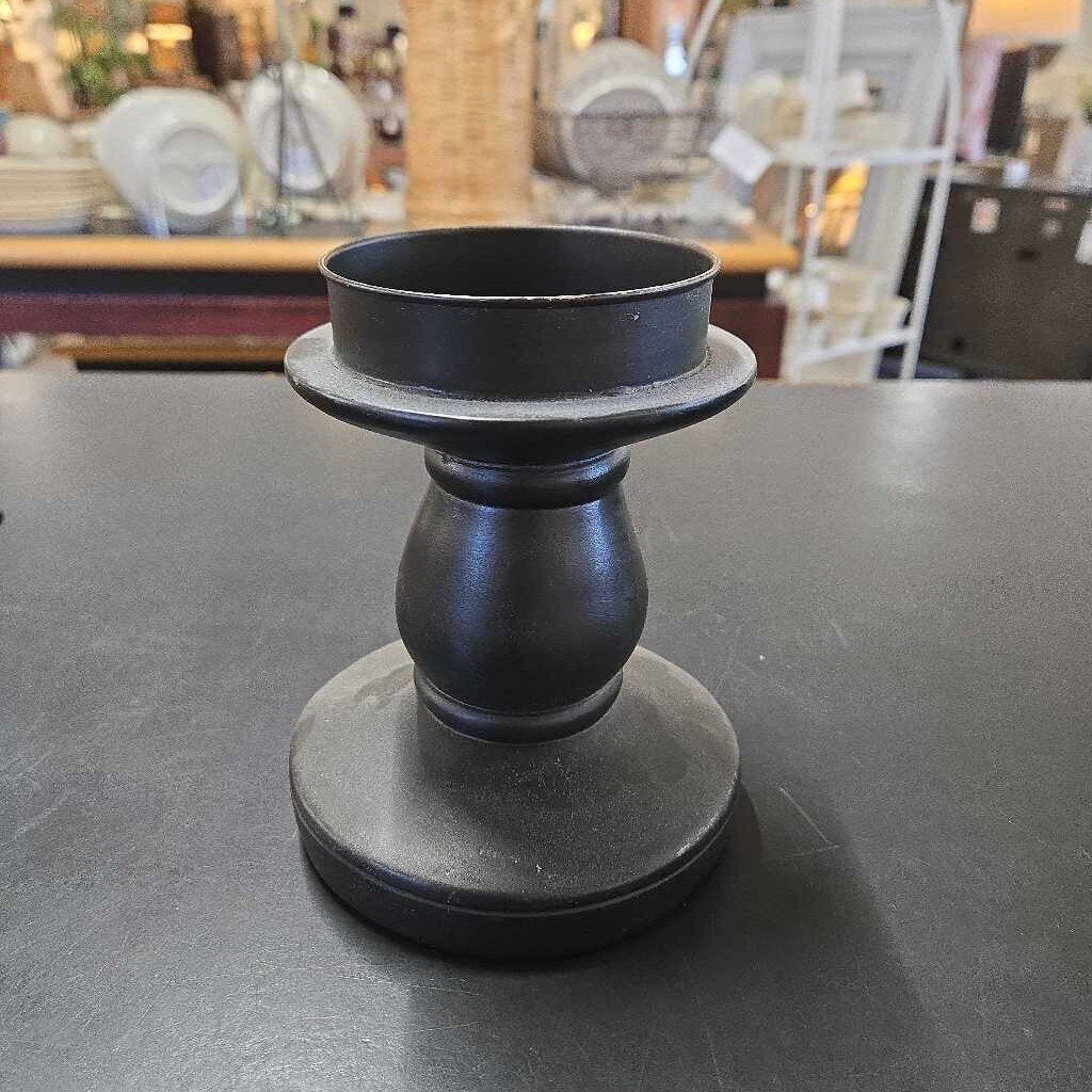 BLACK 6" CANDLE HOLDER