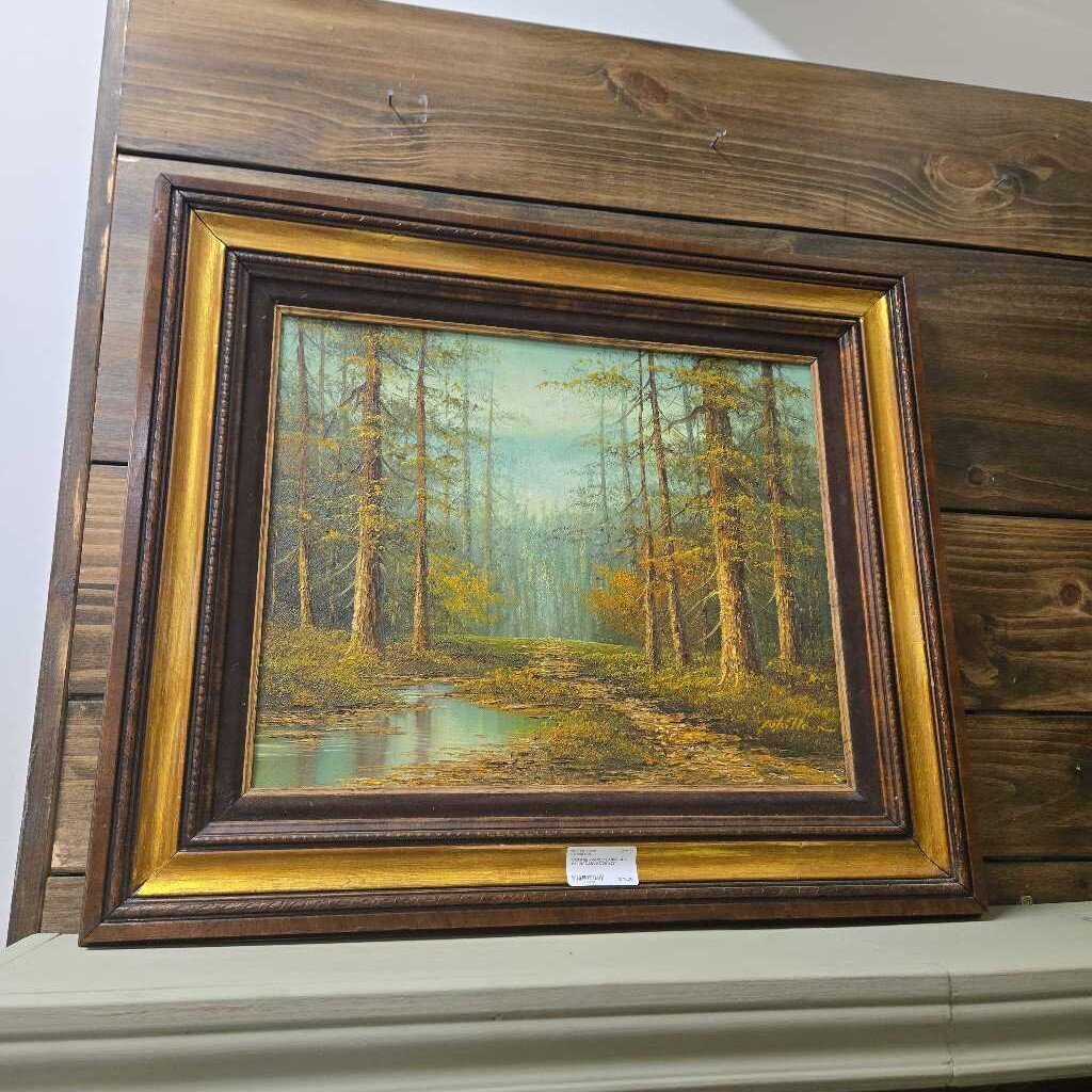 VINTAGE FRAMED LANDSCAPE OIL ON CANVAS