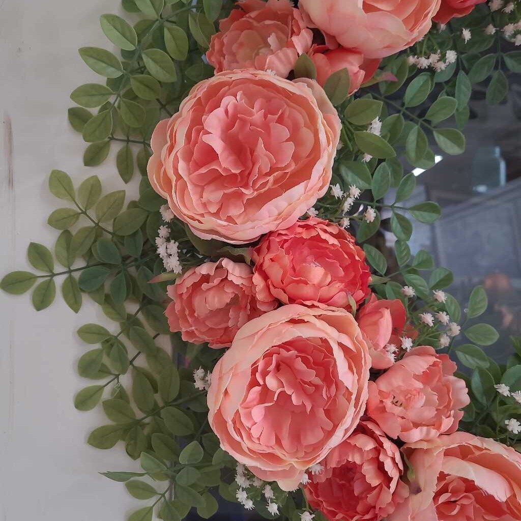 28" PINK PEONY WREATH