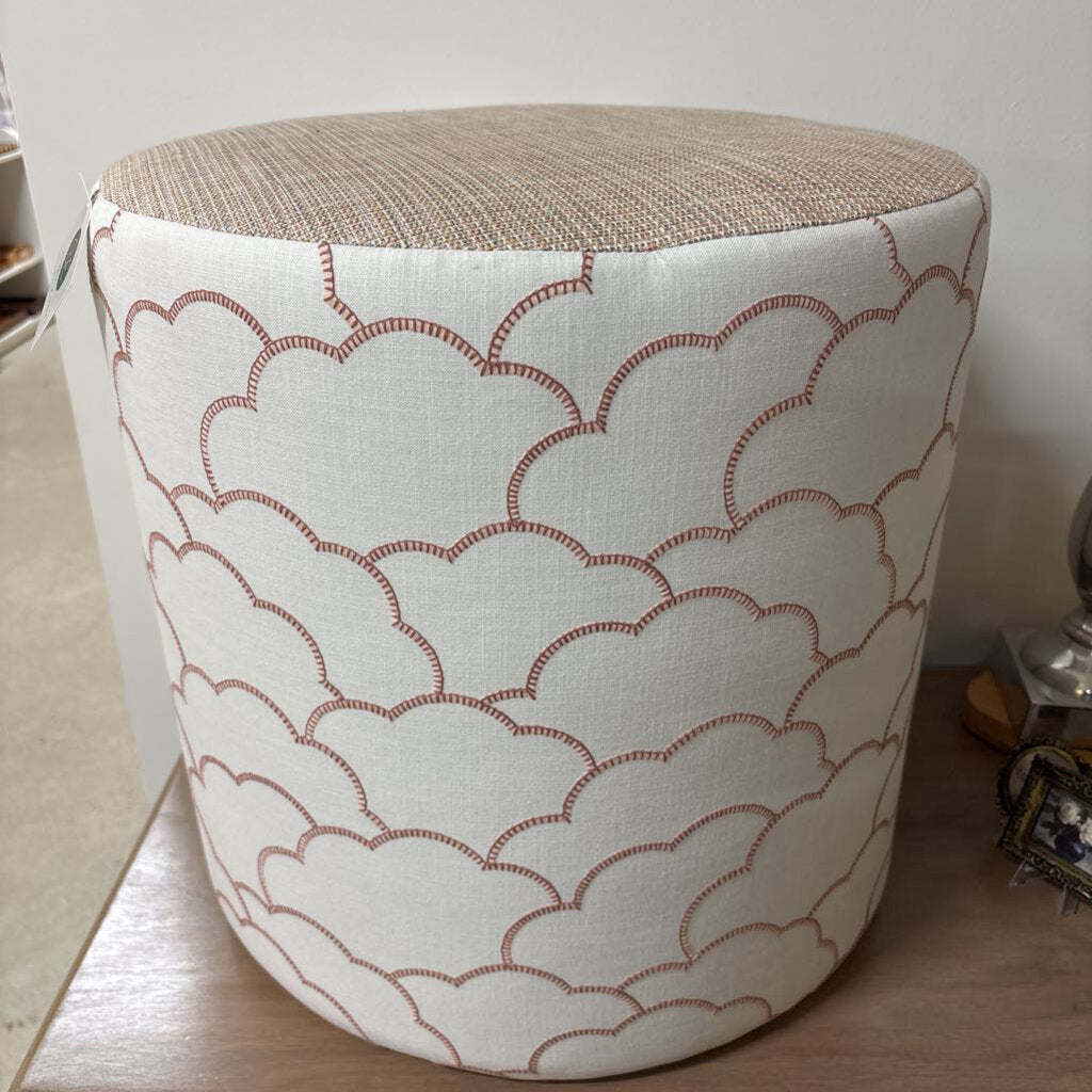 Round Fabric Ottoman