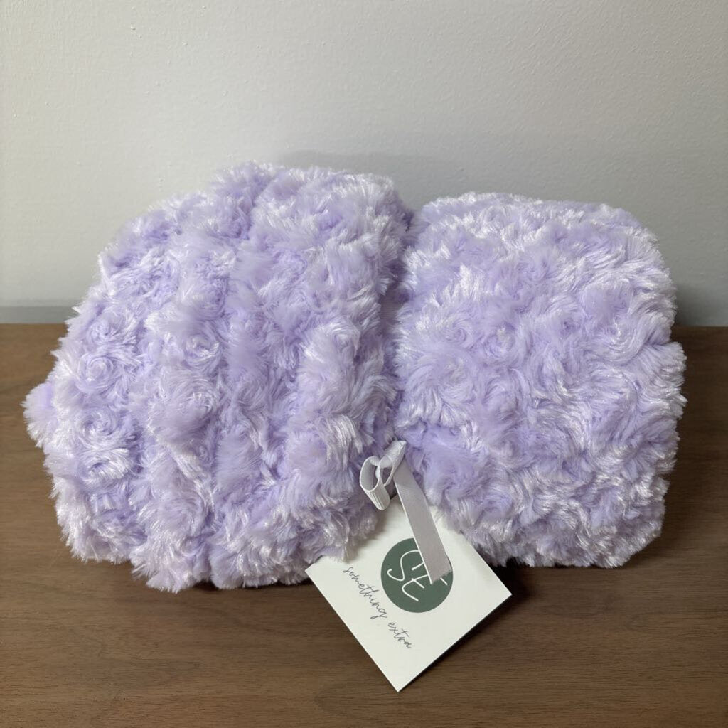 CABBAGE ROSE BABY BLANKET IN LAVENDER 30"X 40"