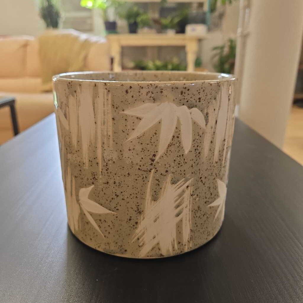 6" SAGE POT WITH BAMBOO