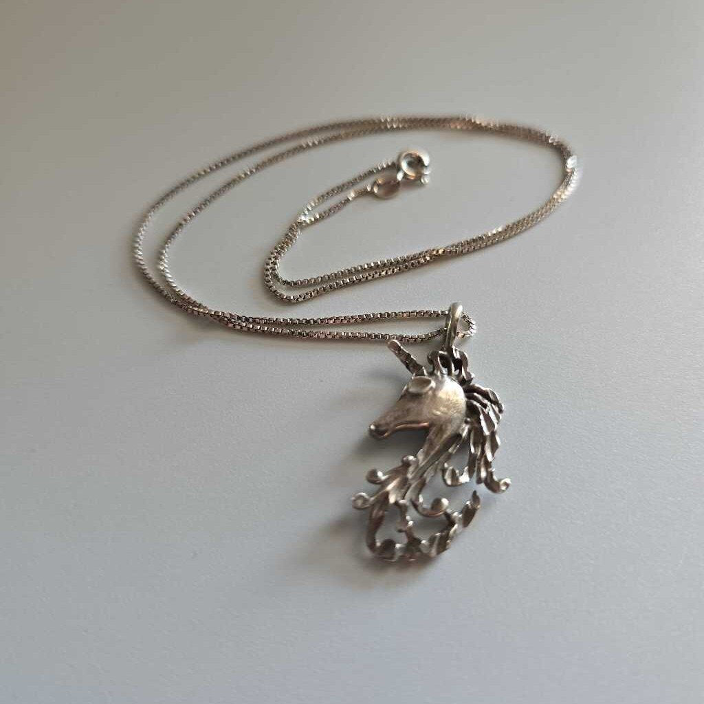 Sterling Silver Unicorn Necklace