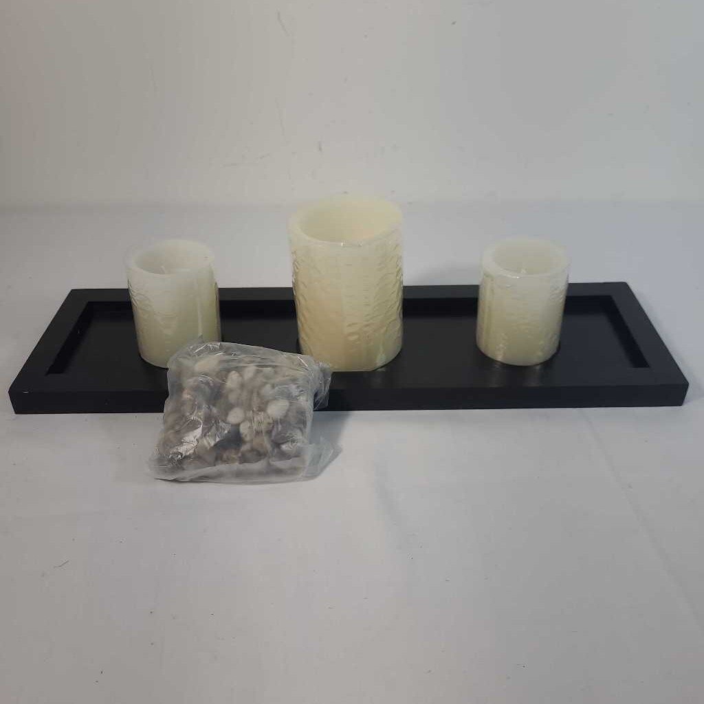 3pc FLAMELESS CANDLE SET (new)