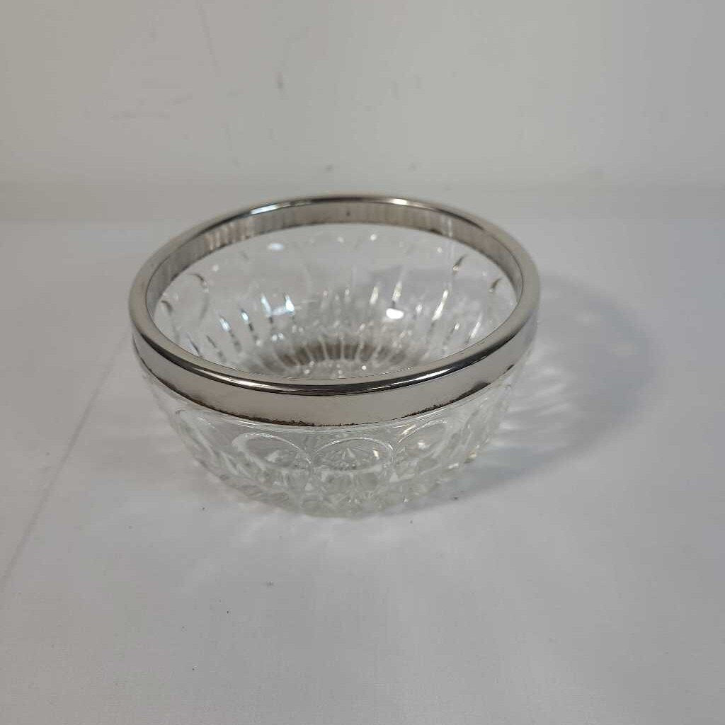 SILVER RIMMED BOWL