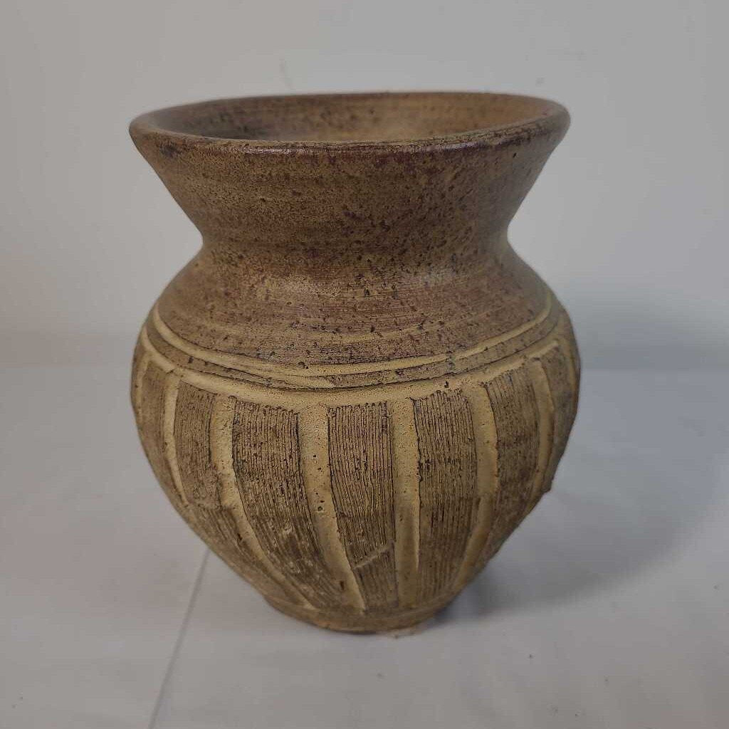 CARVED POTTERY VASE