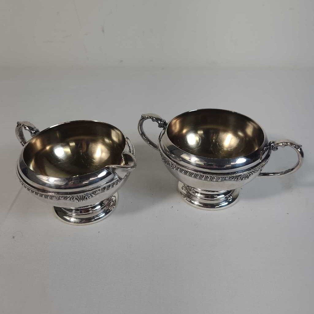 ANTIQUE OLD ENGLISH CREAM & SUGAR SET