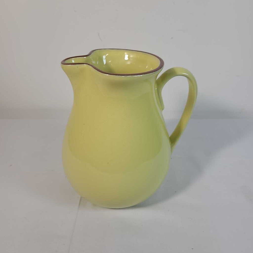 CHARTREUSE CERAMIC PITCHER