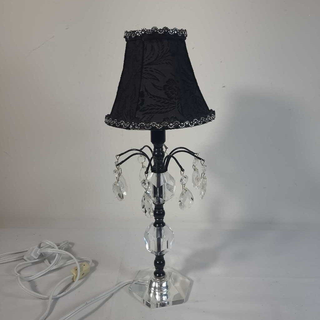 BLACK/GLASS LAMP