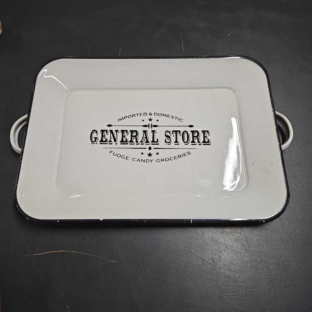 GENERAL STORE ENAMEL TRAY