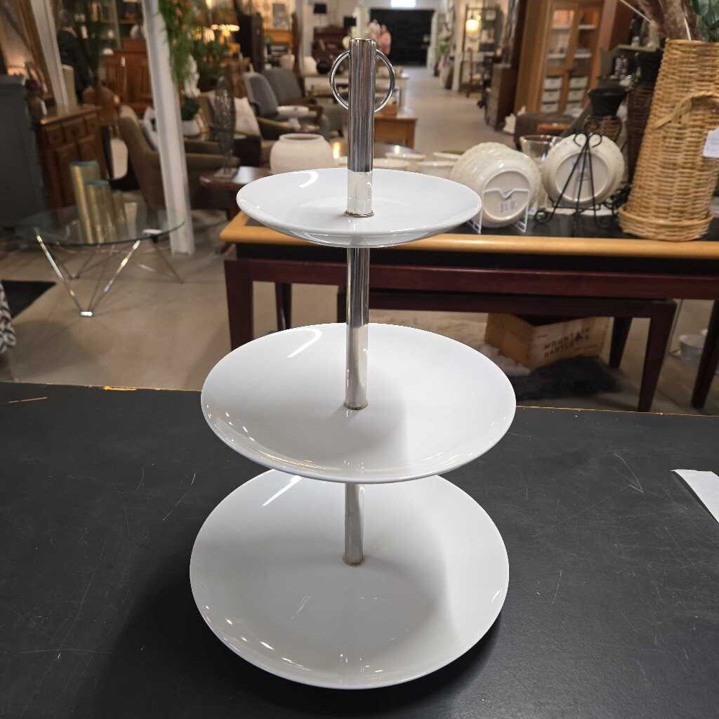 3 TIER WHITE ROUND SERVER