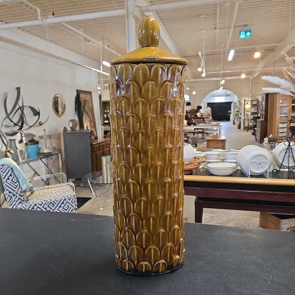 BOMBAY YELLOW LIDDED CERAMIC CANISTER