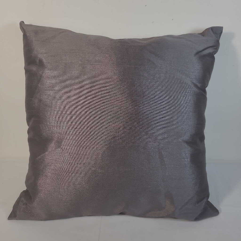 GREY SATIN PILLOW