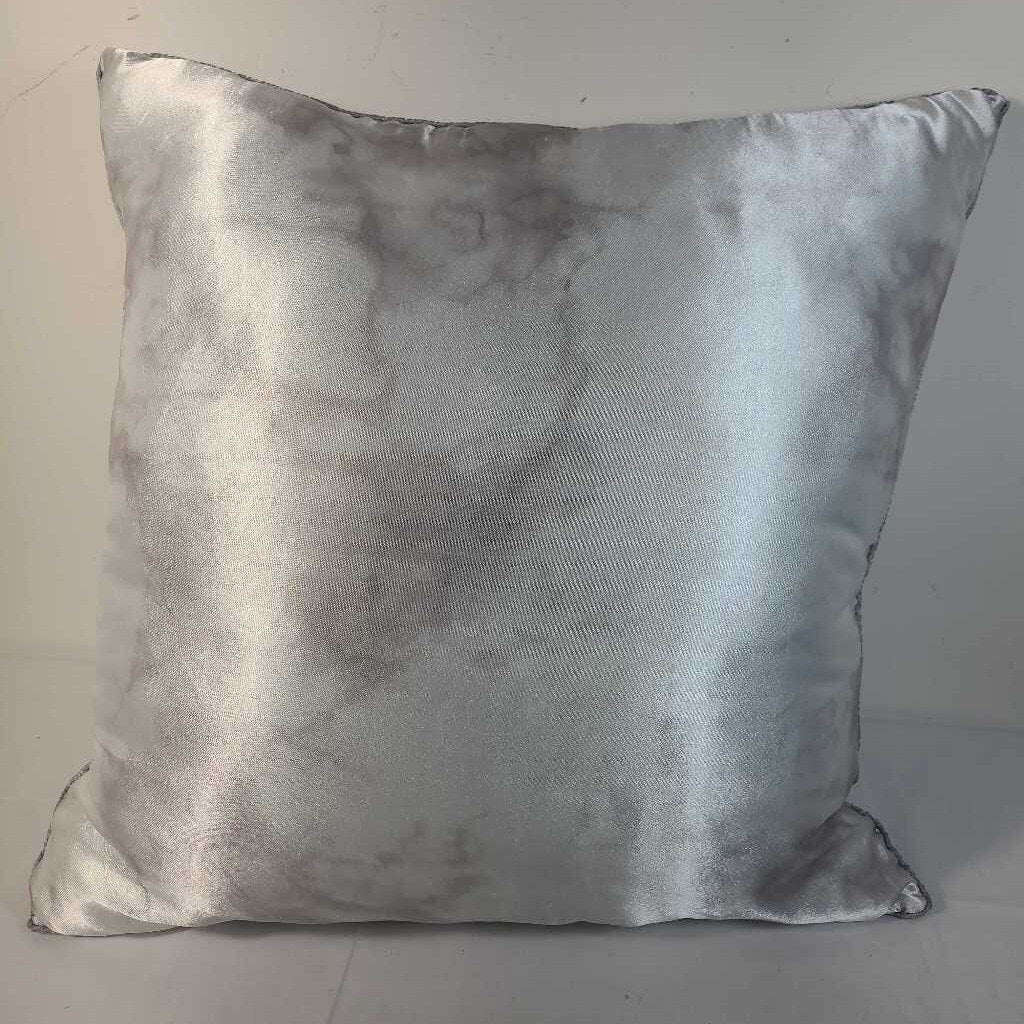 GREY MARBLE SATIN PILLOW