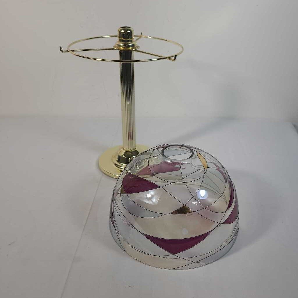 VTG PARTYLITE CALYPSO MOSAIC GLASS CANDLE LAMP