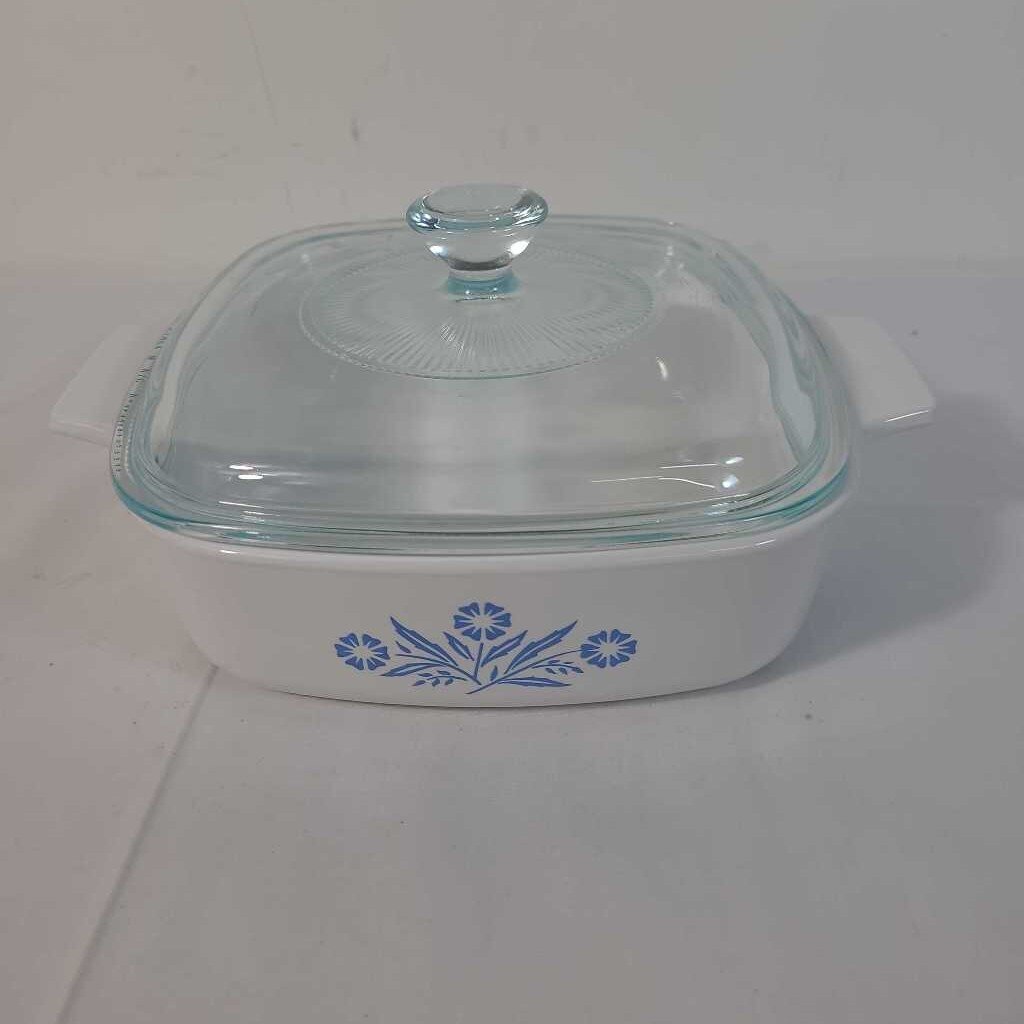 PYREX BLUE CORNFLOWER CASSEROLE DISH