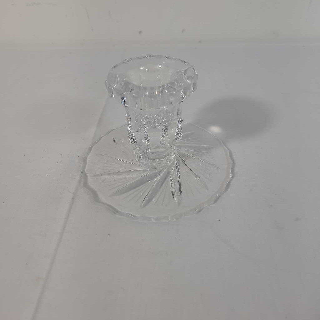 PINWHEEL CRYSTAL CANDLE HOLDER