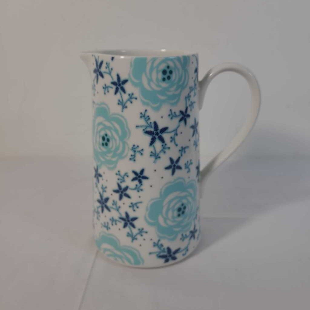 BLUE FLOWER PITCHER